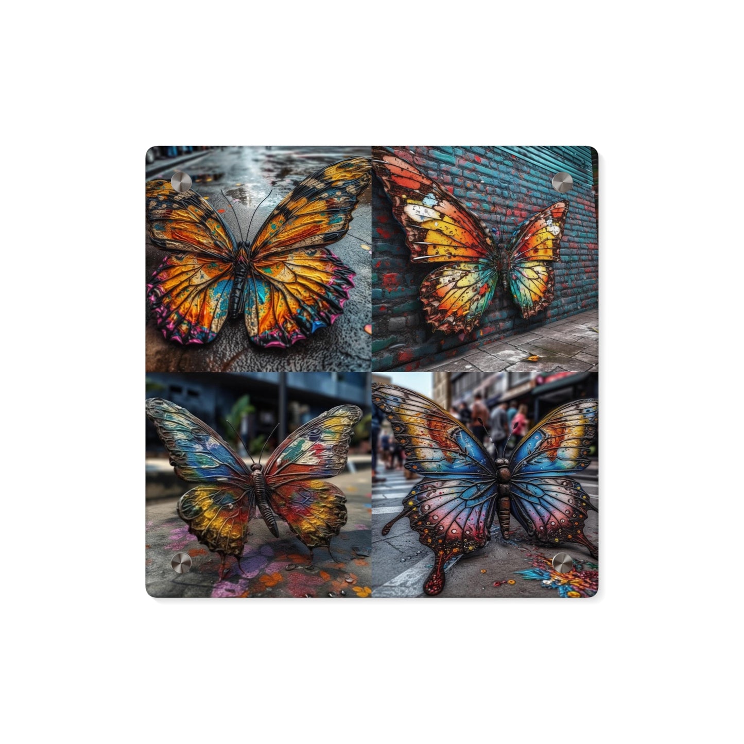 Acrylic Wall Art Panels Liquid Street Butterfly 5
