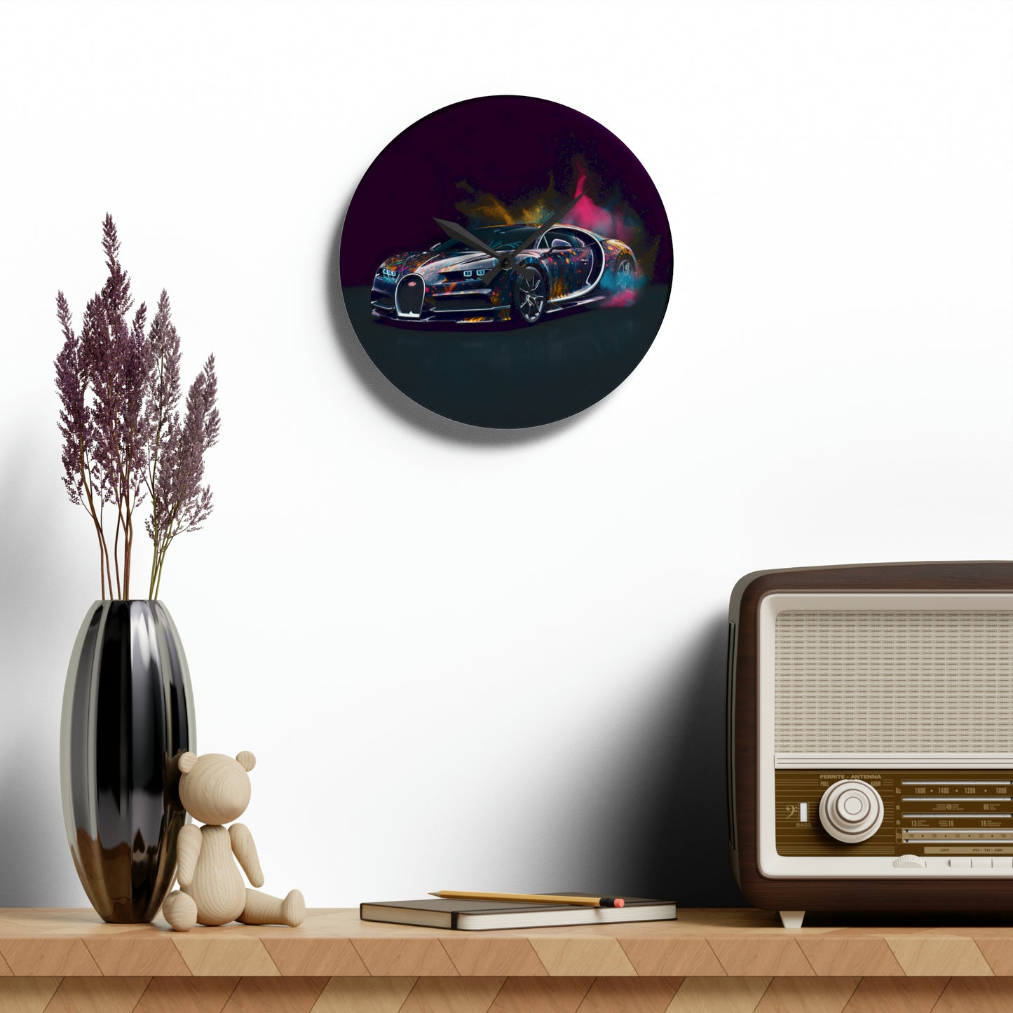 Acrylic Wall Clock Hyper Bugatti 4