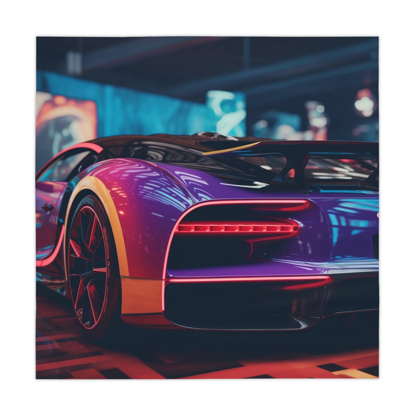 Tablecloth Hyper Bugatti Neon Chiron 3