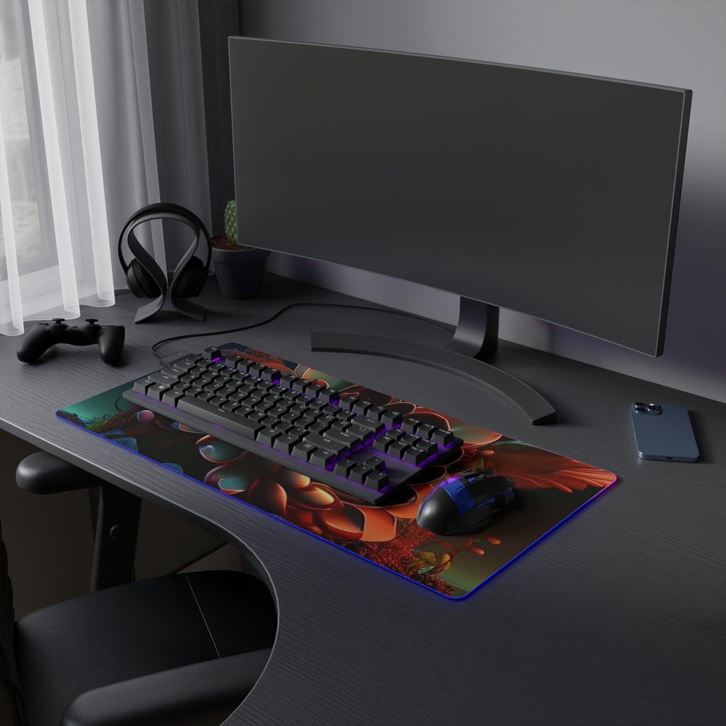 LED Gaming Mouse Pad Flower Arangment 4