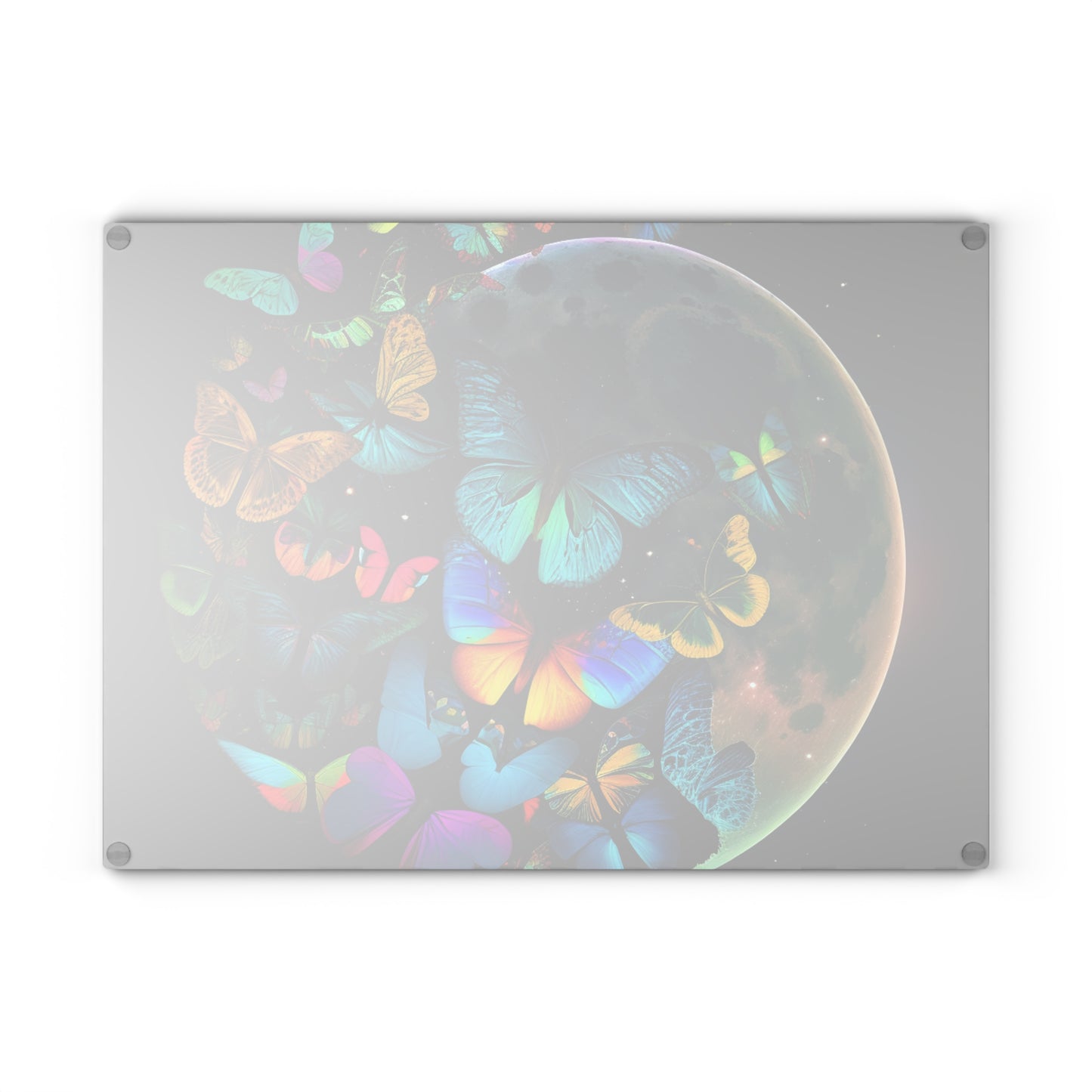 Glass Cutting Board Moon Butterfly 2