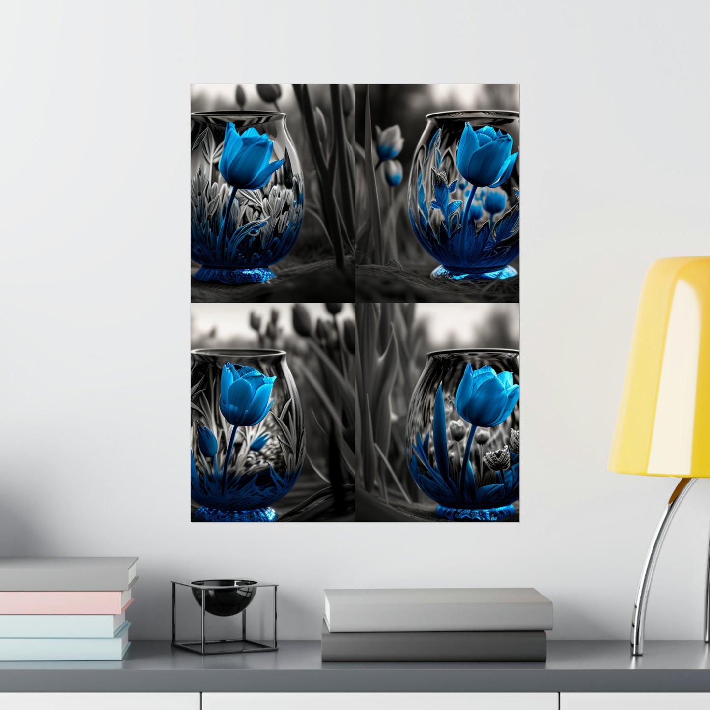 Premium Matte Vertical Posters Tulip Blue 5