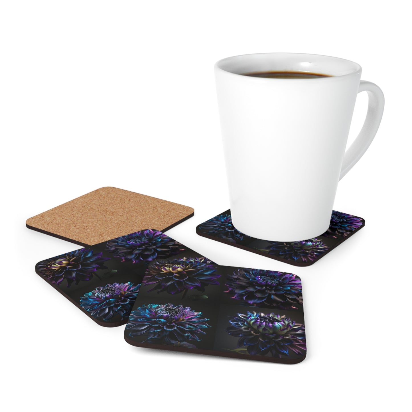 Corkwood Coaster Set Dahlia Purple 5