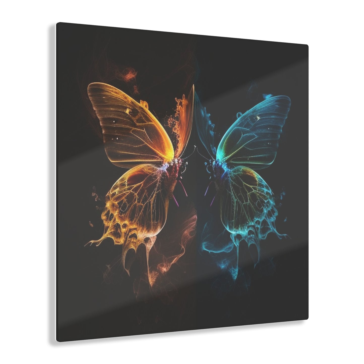 Acrylic Prints Kiss Neon Butterfly 1