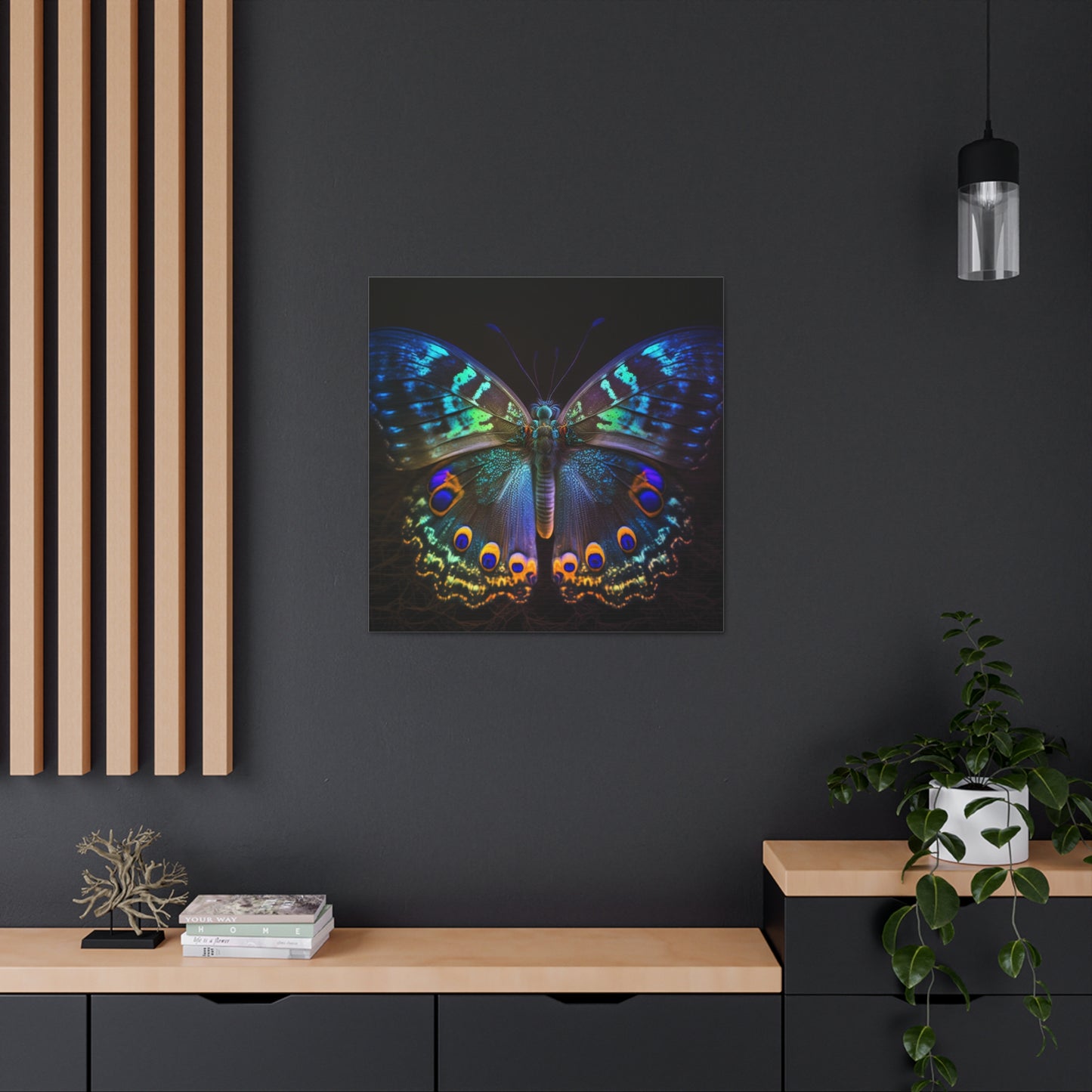 Canvas Gallery Wraps Neon Hue Butterfly 3