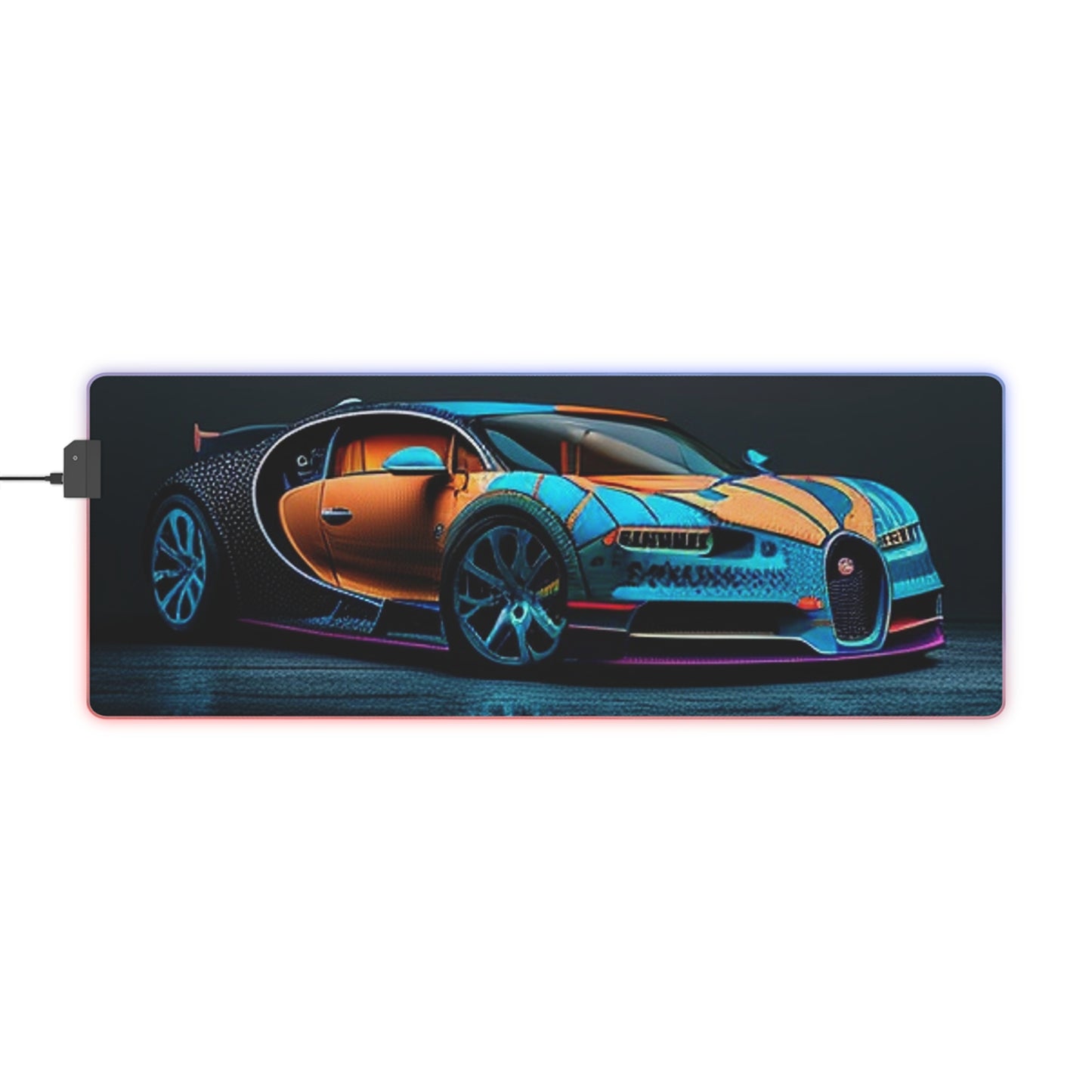 LED Gaming Mouse Pad Bugatti Blue 1