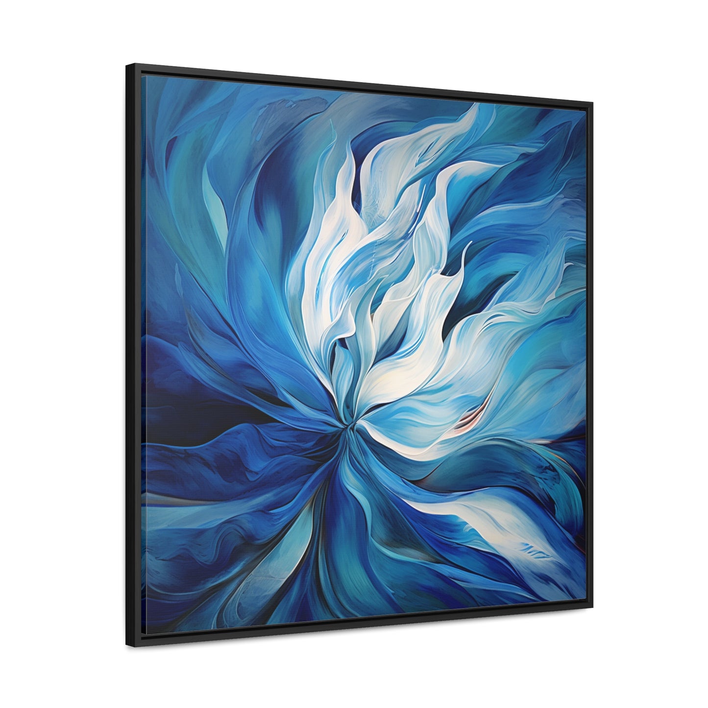Gallery Canvas Wraps, Square Frame Blue Tluip Abstract 1