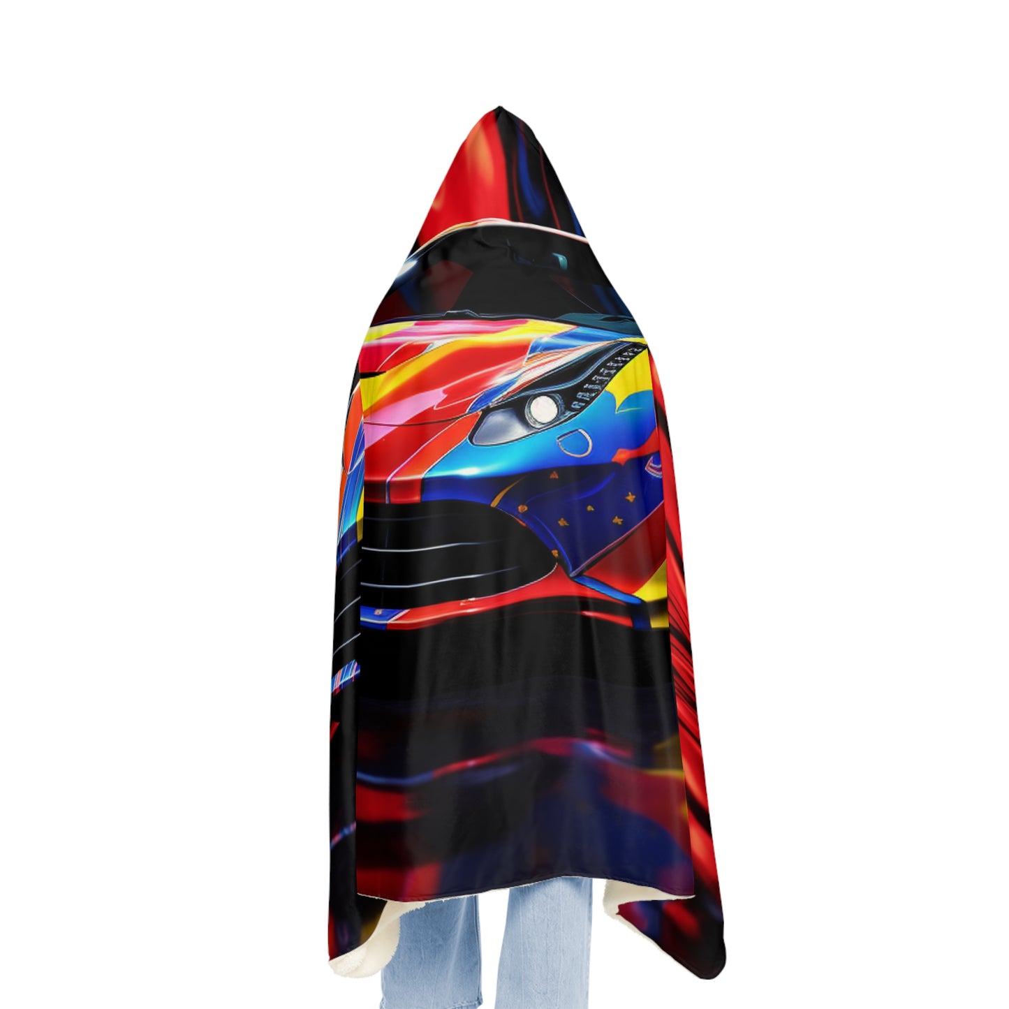 Snuggle Hooded Blanket Hyper Colorfull Ferrari 1