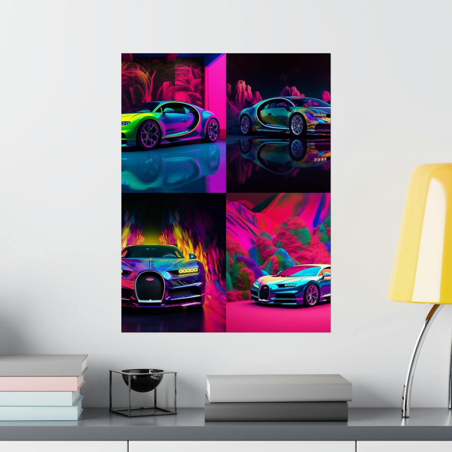 Premium Matte Vertical Posters Florescent Bugatti Flair 5