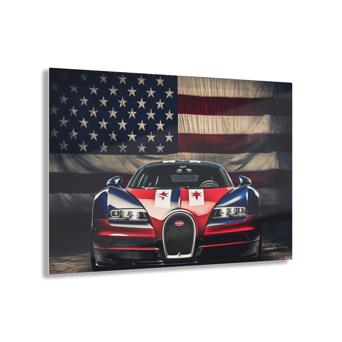 Acrylic Prints Bugatti American Flag 3