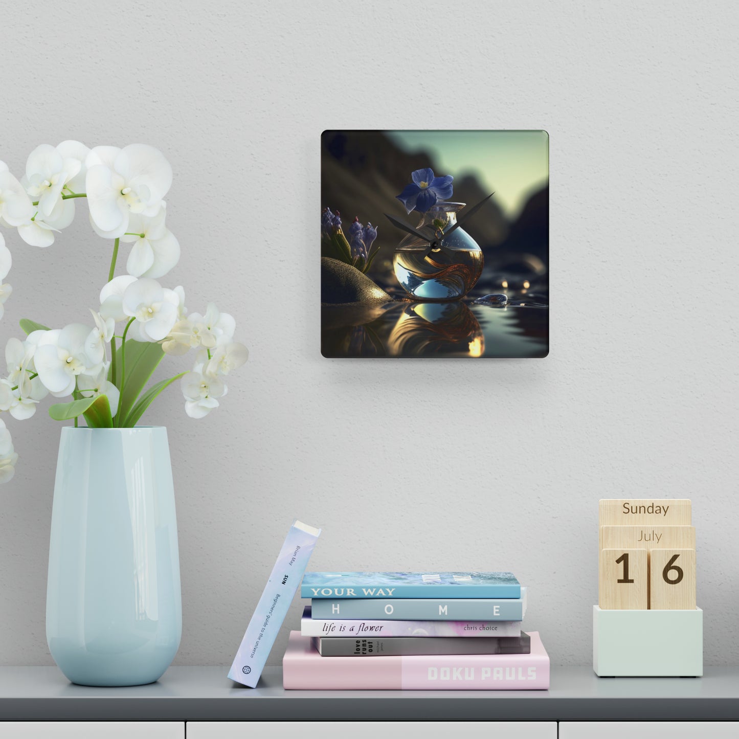 Acrylic Wall Clock The Bluebell 1