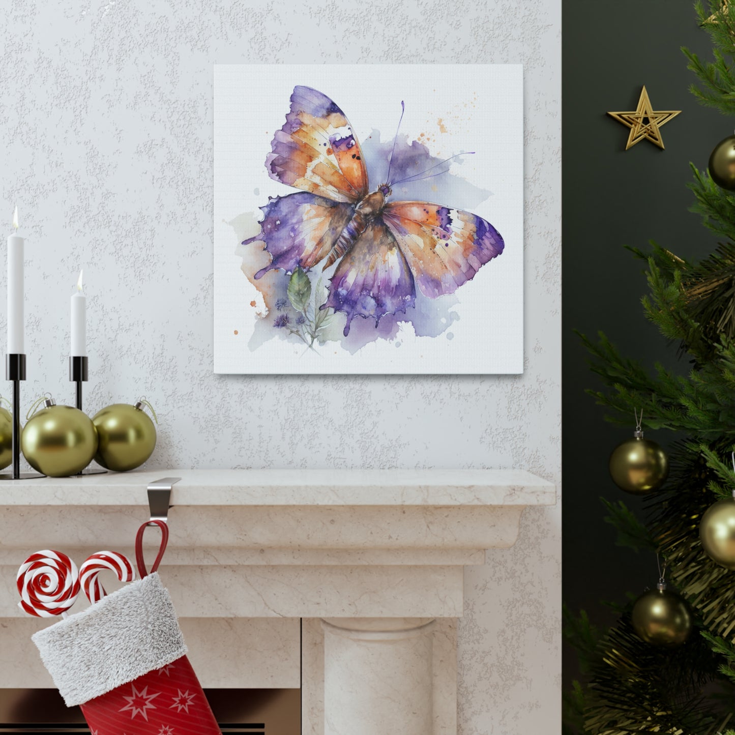 Canvas Gallery Wraps MerlinRose Watercolor Butterfly 1