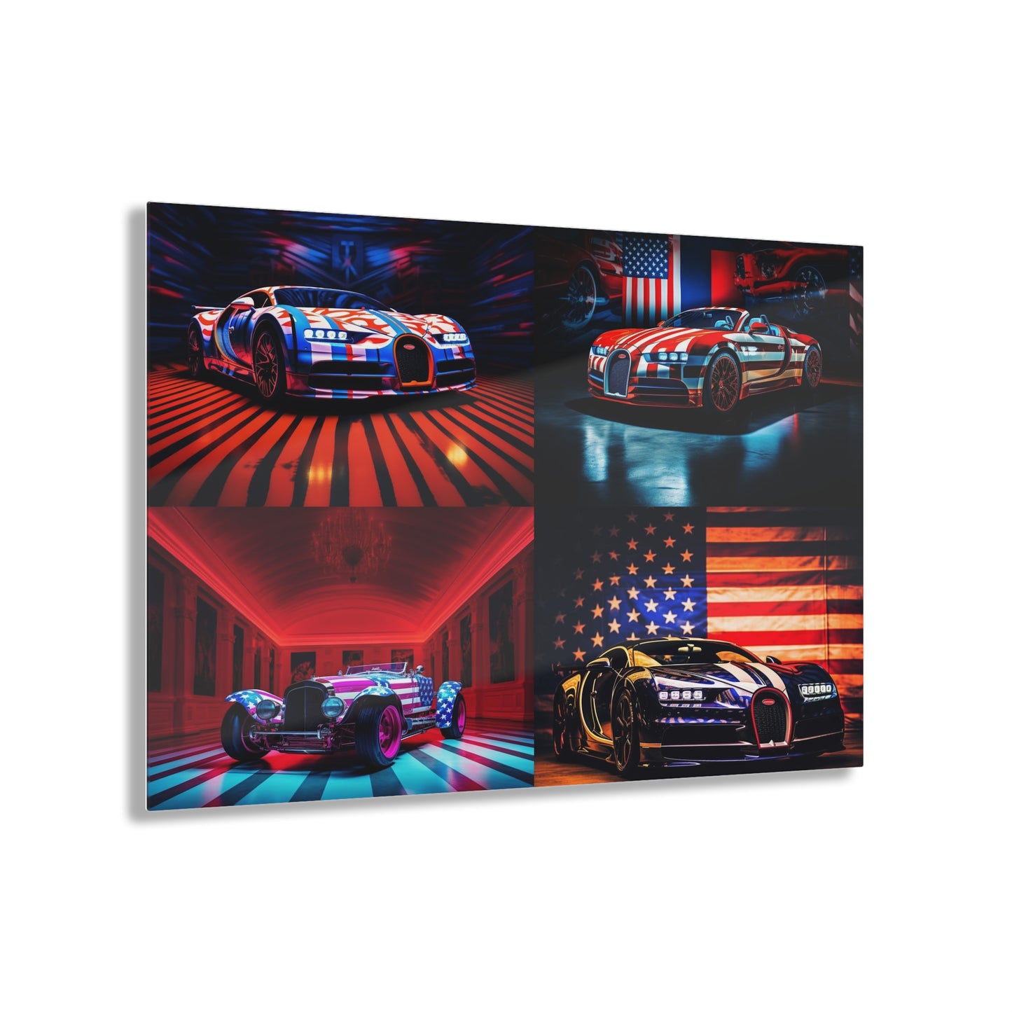 Acrylic Prints Macro Bugatti American Flag 5