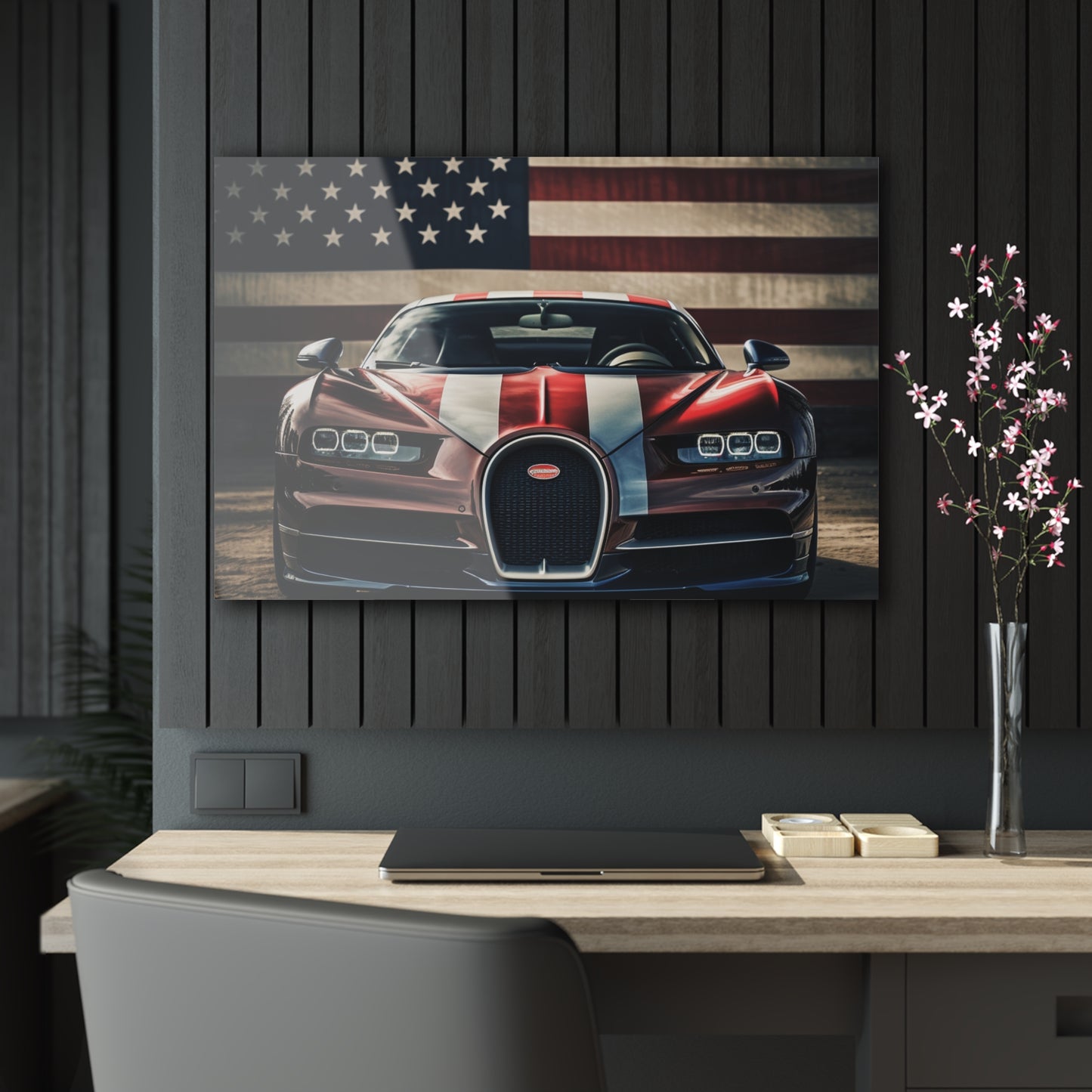 Acrylic Prints Bugatti Flag 1