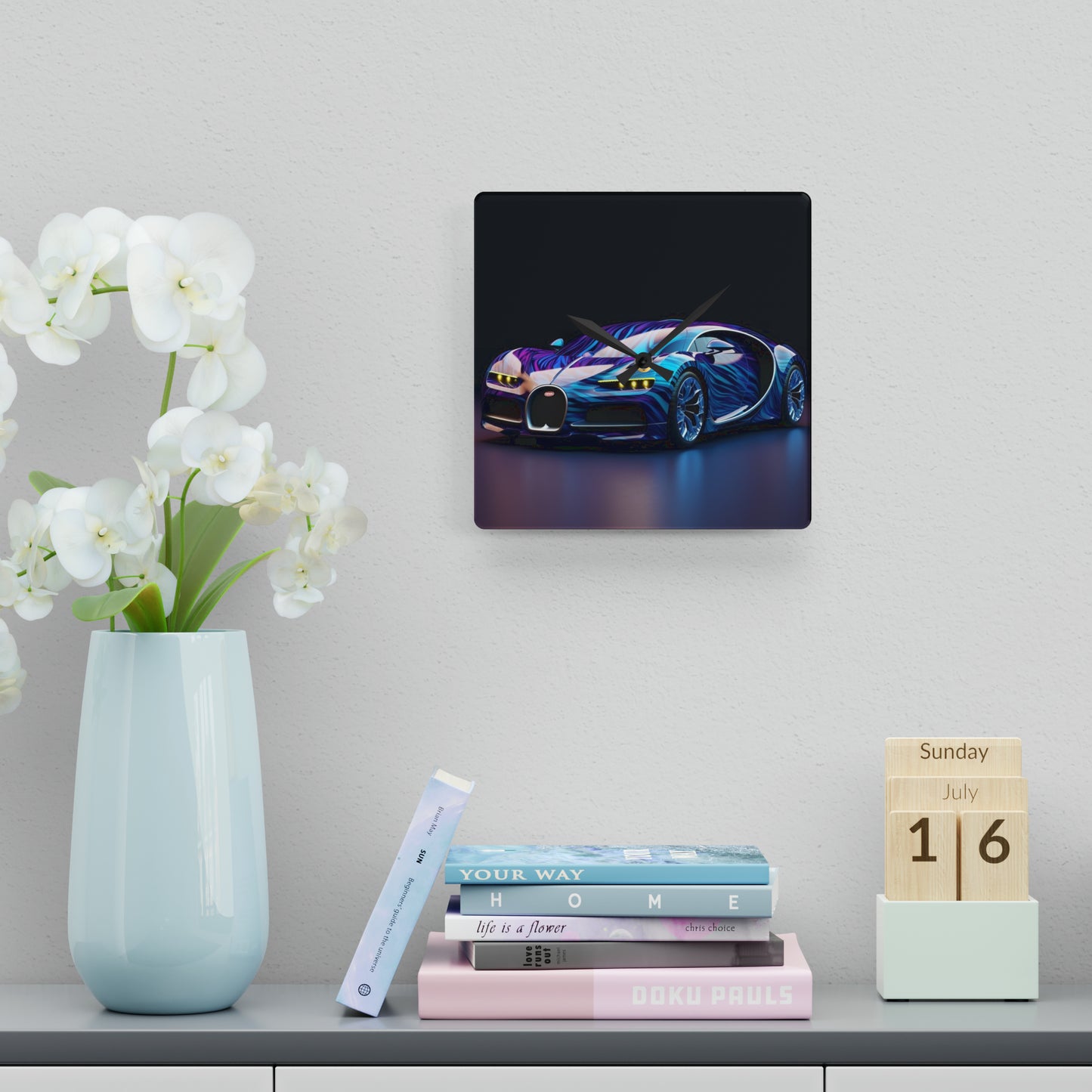 Acrylic Wall Clock Bugatti Abstract Flair 3