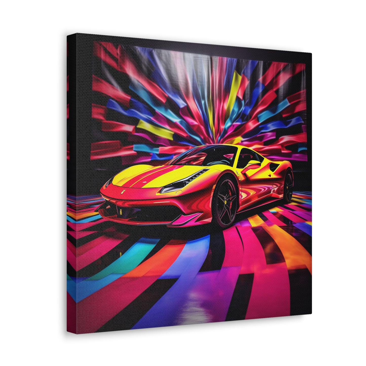 Canvas Gallery Wraps Macro Flag Ferrari 3