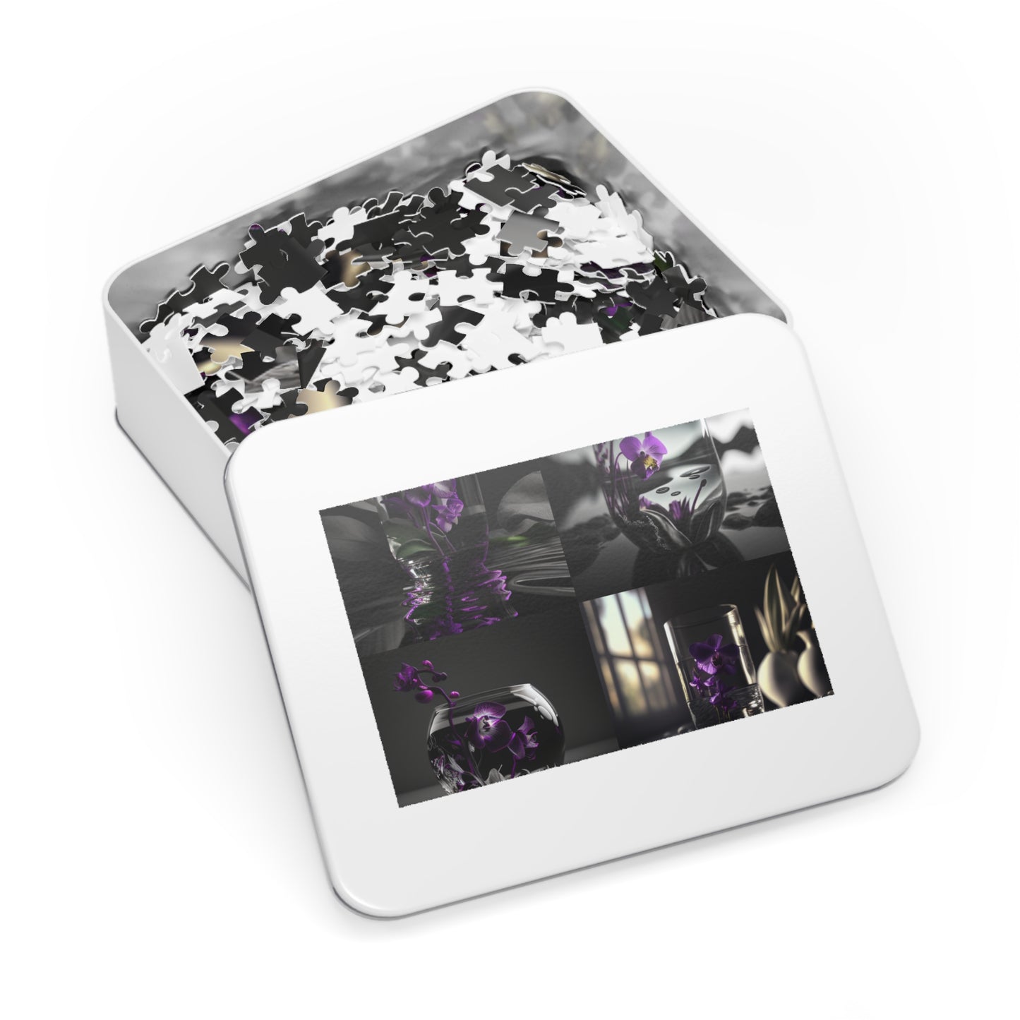 Jigsaw Puzzle (30, 110, 252, 500,1000-Piece) Purple Orchid Glass vase 5