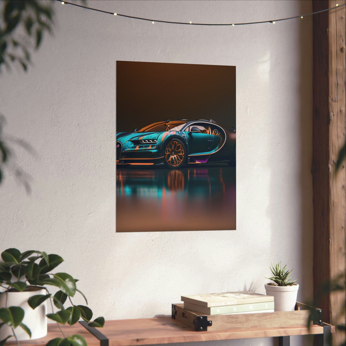 Premium Matte Vertical Posters Bugatti Blue 2