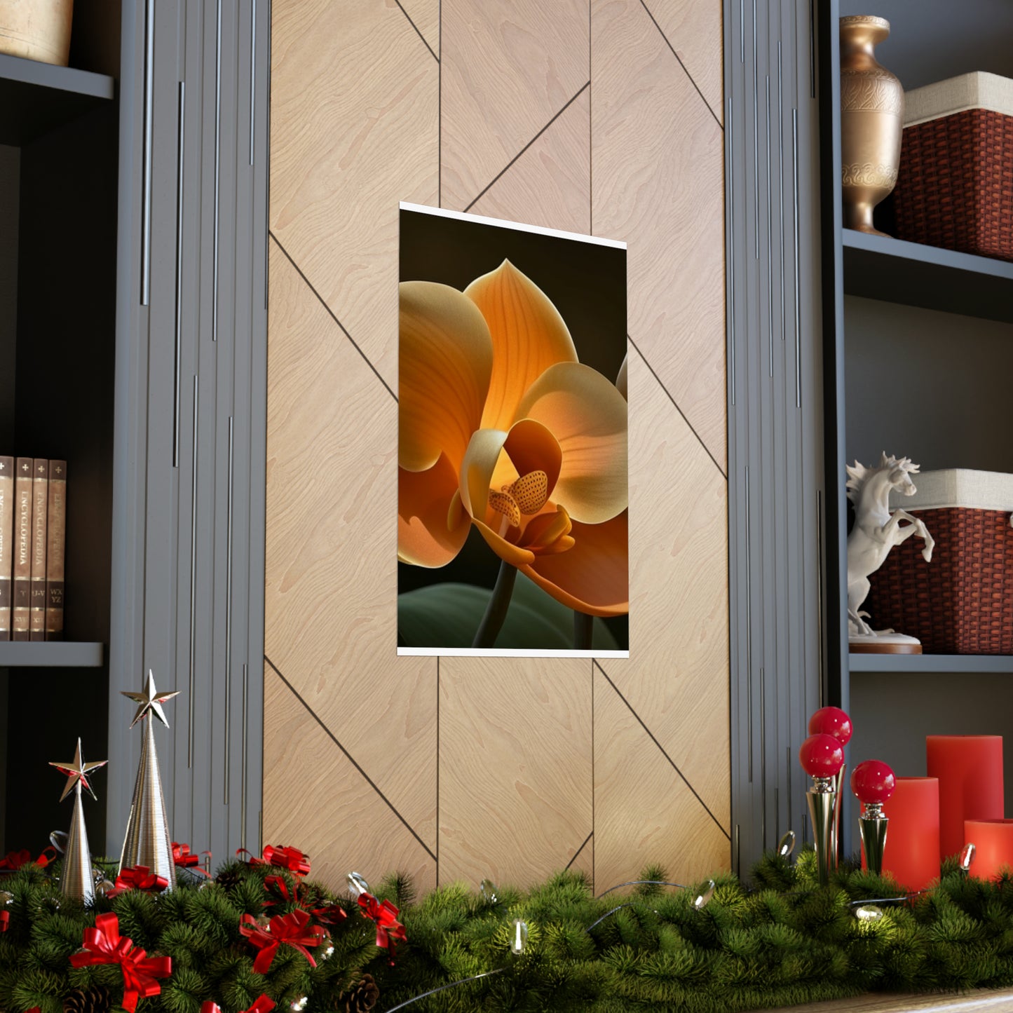 Premium Matte Vertical Posters Orange Orchid 4