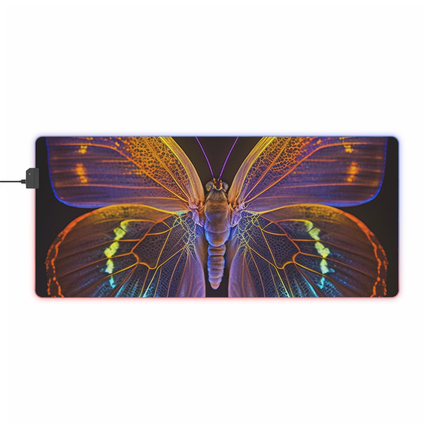 LED Gaming Mouse Pad Neon Butterfly Flair 2