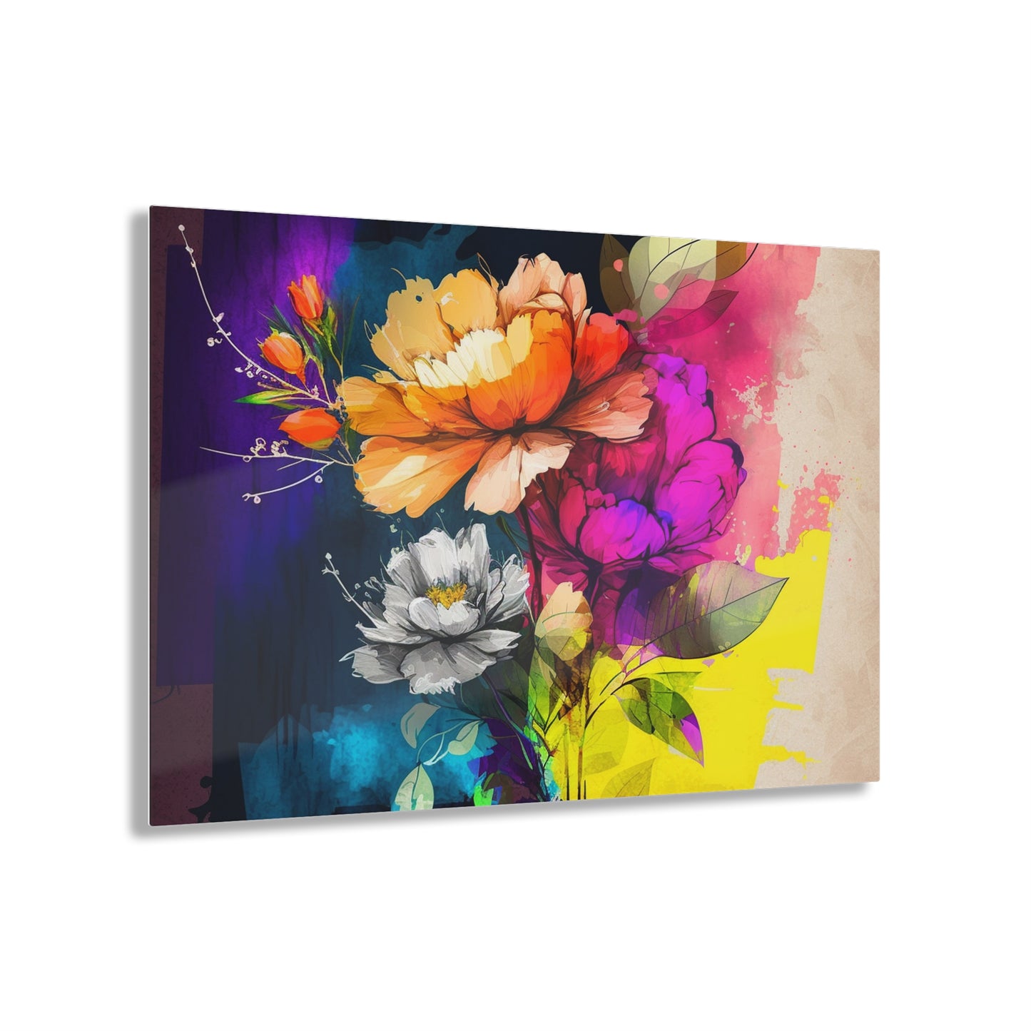 Acrylic Prints Bright Spring Flowers 4