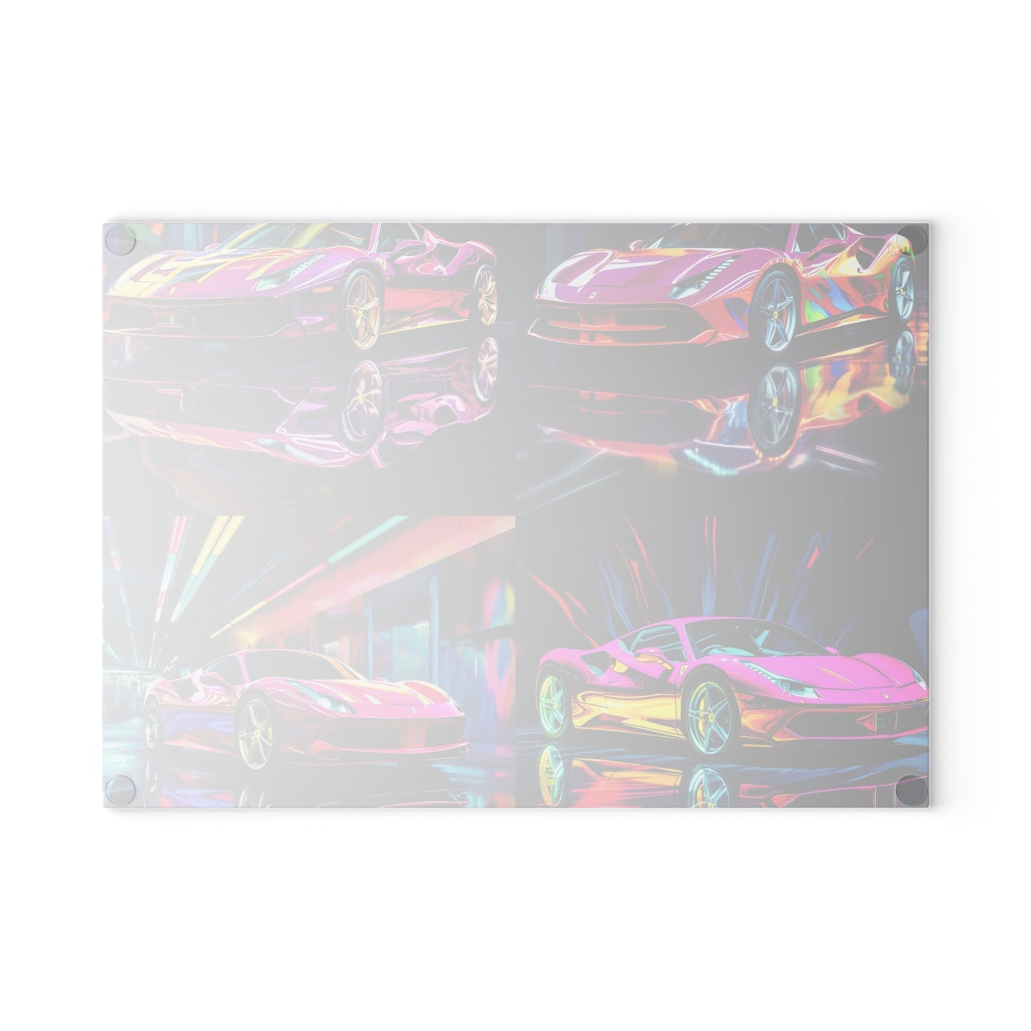 Glass Cutting Board Pink Macro Ferrari 5