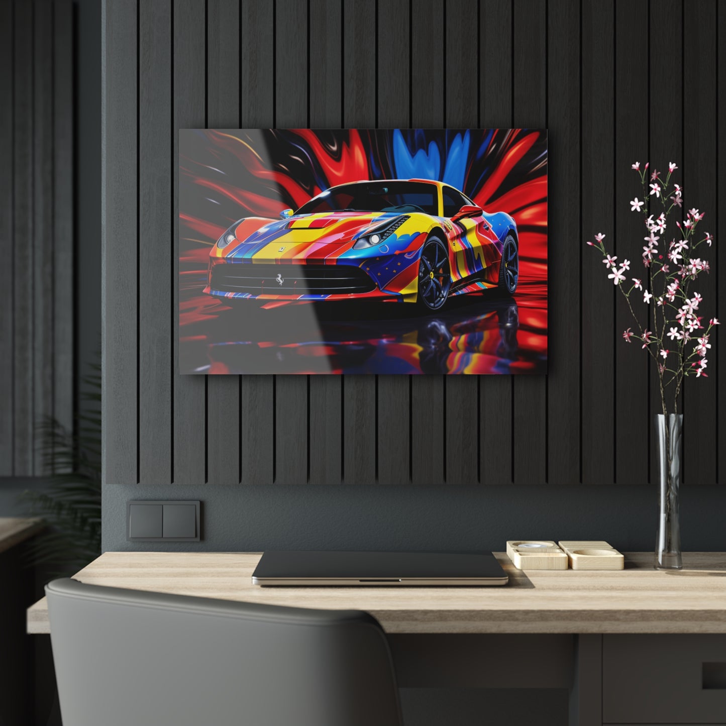 Acrylic Prints Hyper Colorfull Ferrari 1