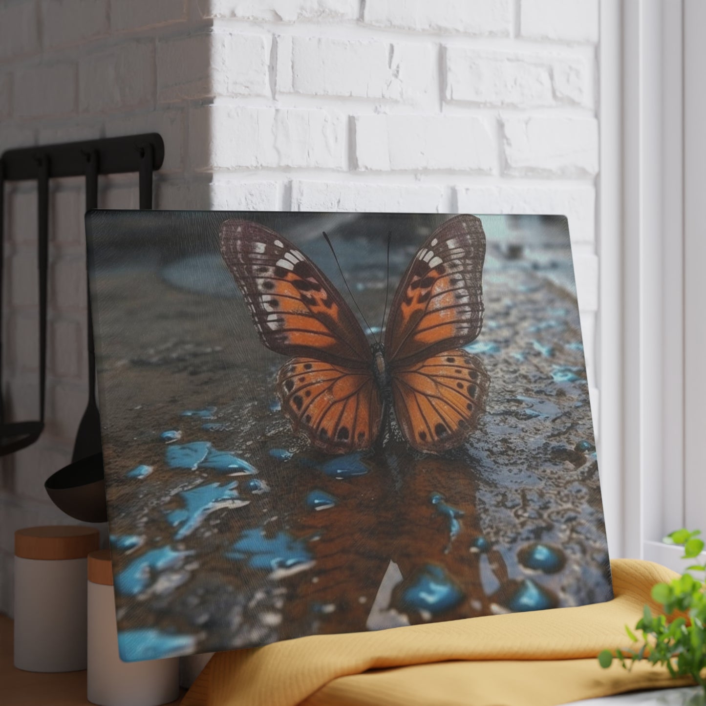 Glass Cutting Board Water Butterfly Street 2