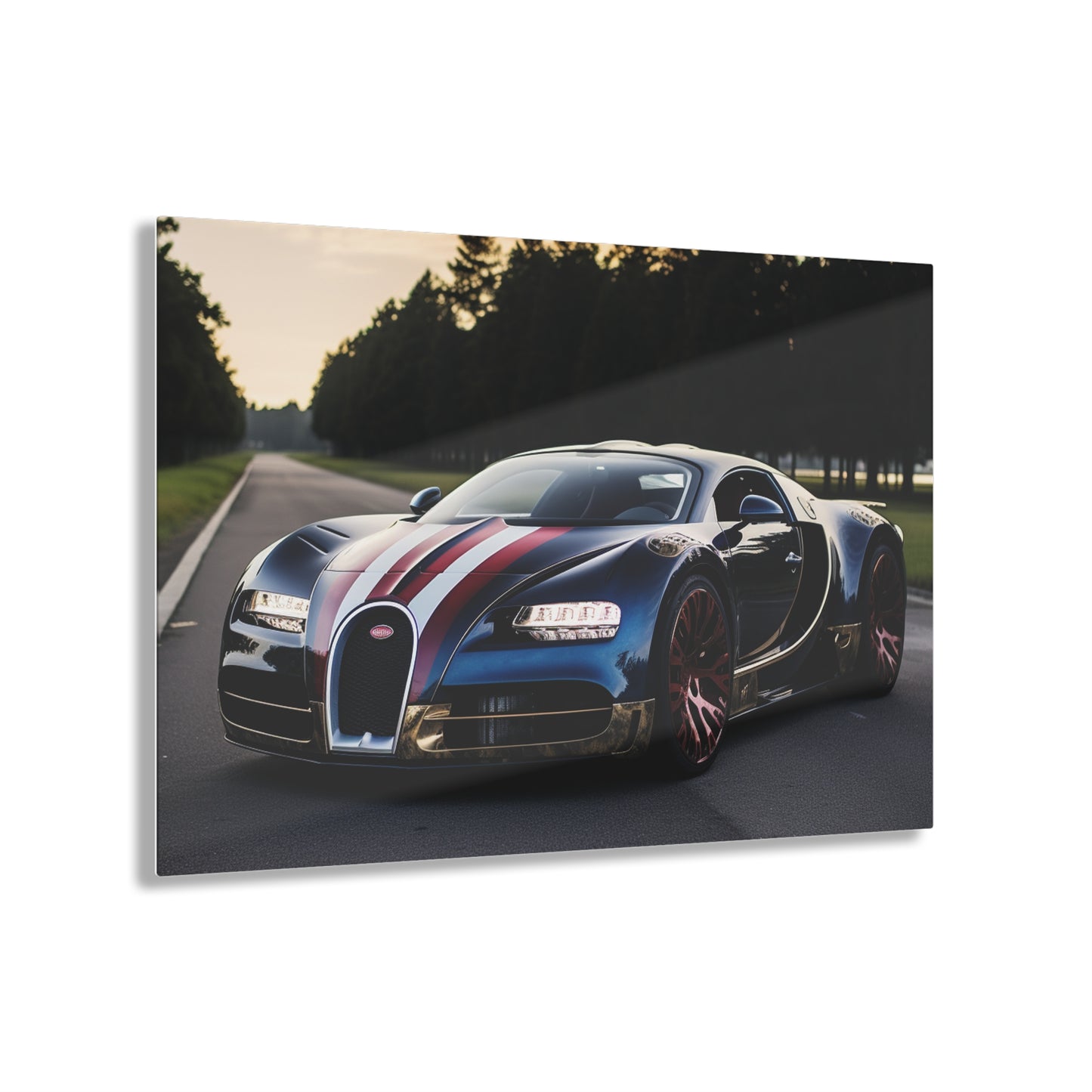 Acrylic Prints Bugatti Flag American 1