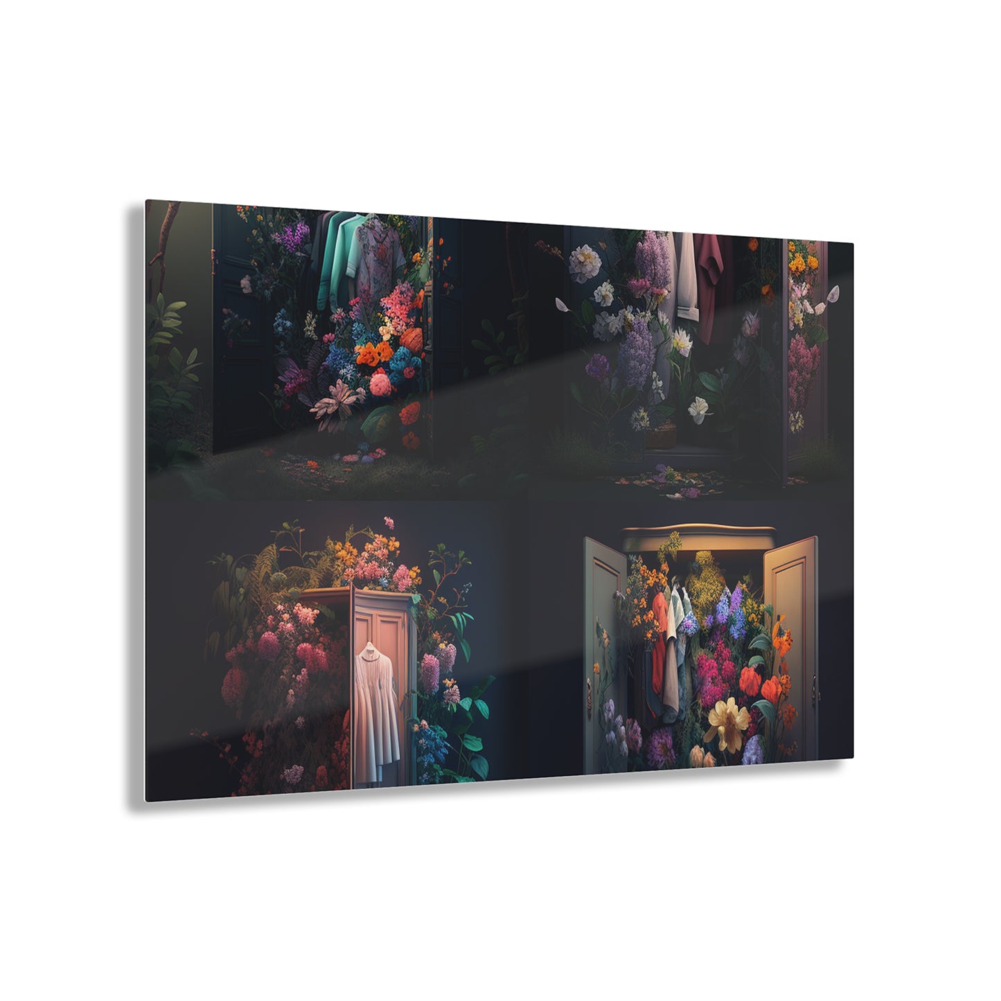 Acrylic Prints A Wardrobe Surrounded by Flowers 5