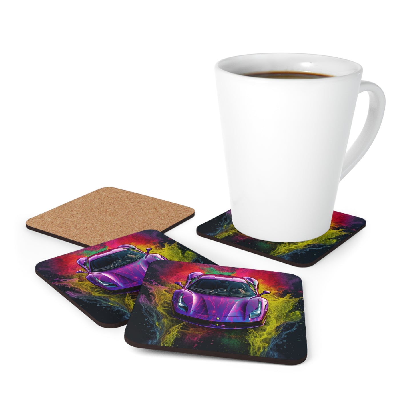 Corkwood Coaster Set Farrari Water 3