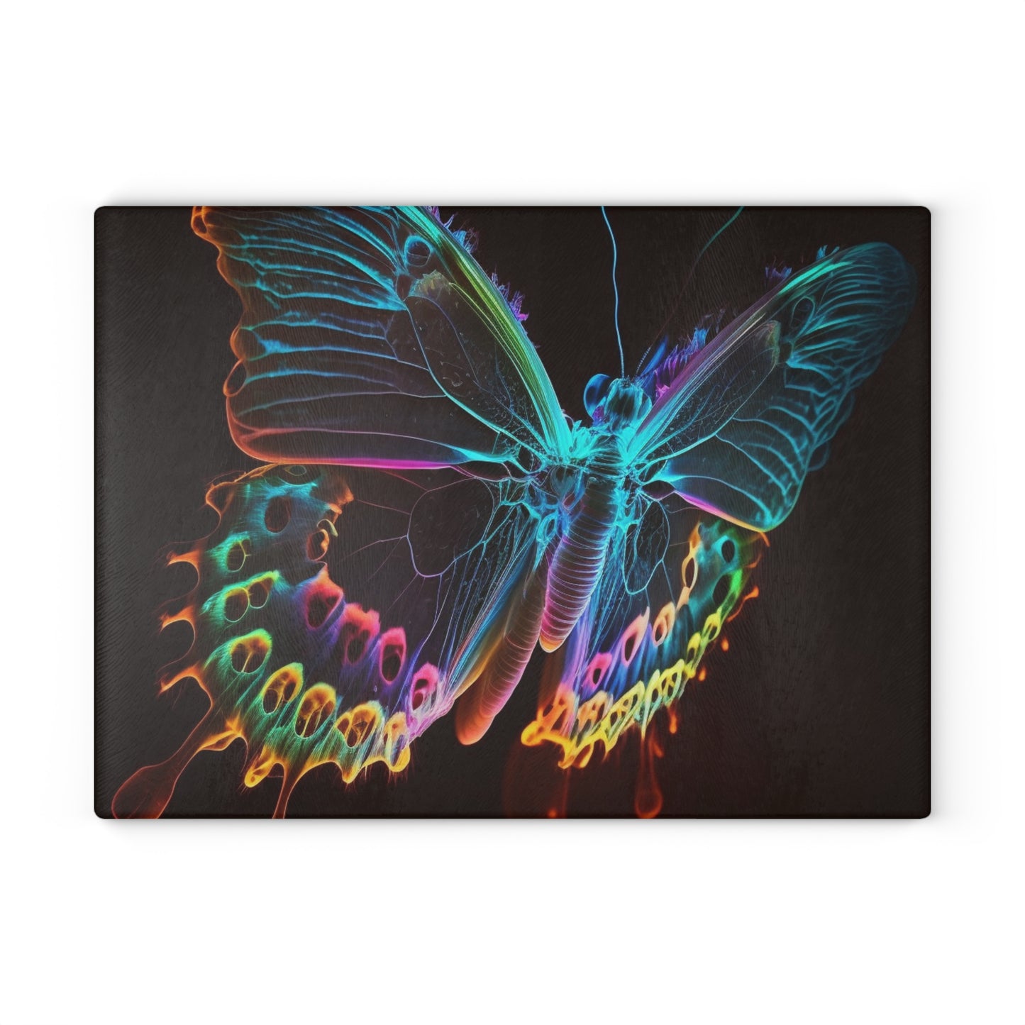 Glass Cutting Board Thermal Butterfly 2