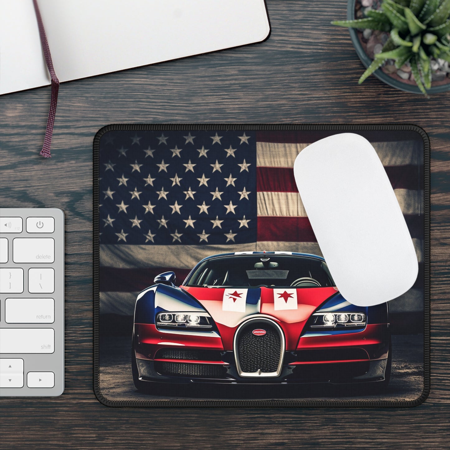 Gaming Mouse Pad  Bugatti American Flag 3