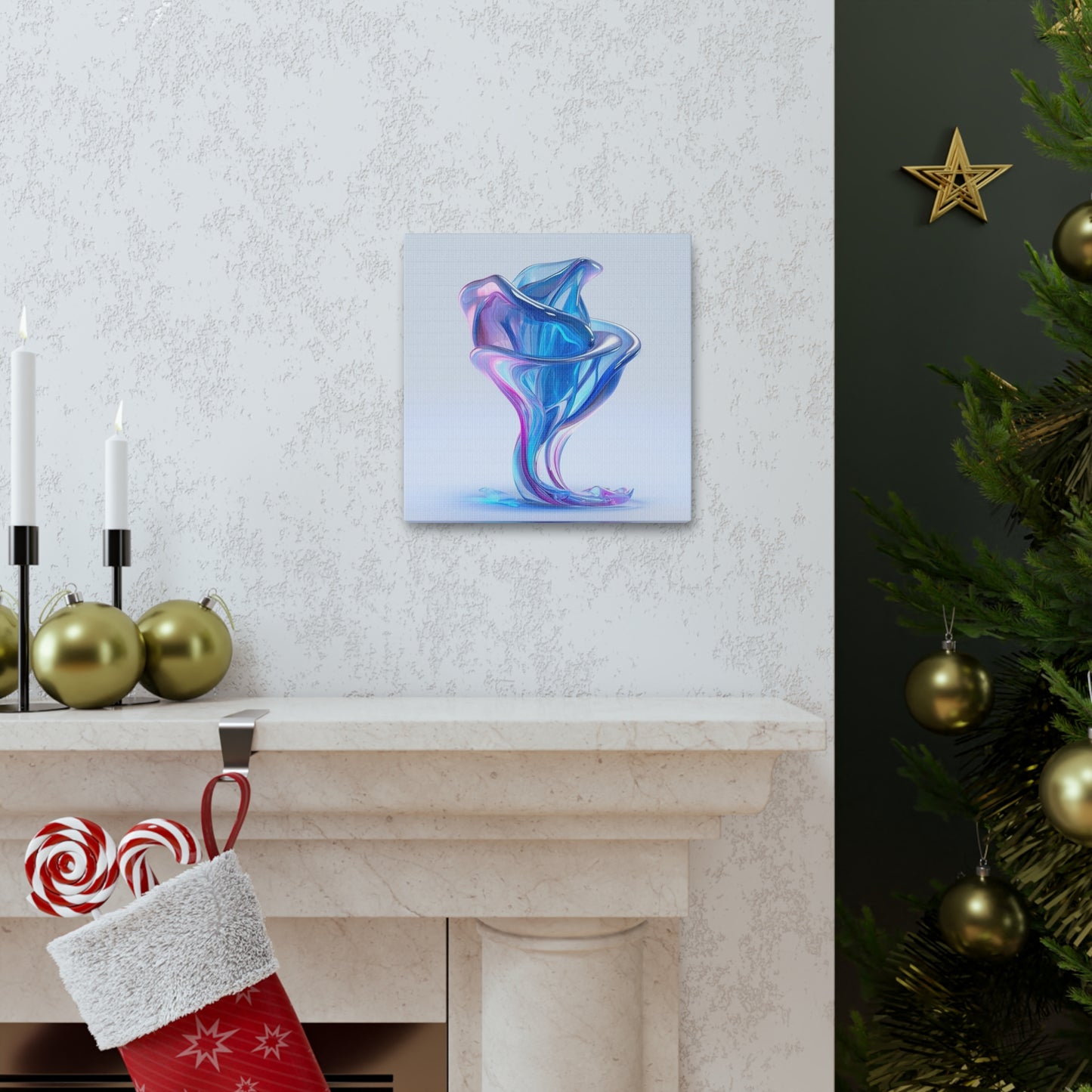 Canvas Gallery Wraps Pink & Blue Tulip Rose 2