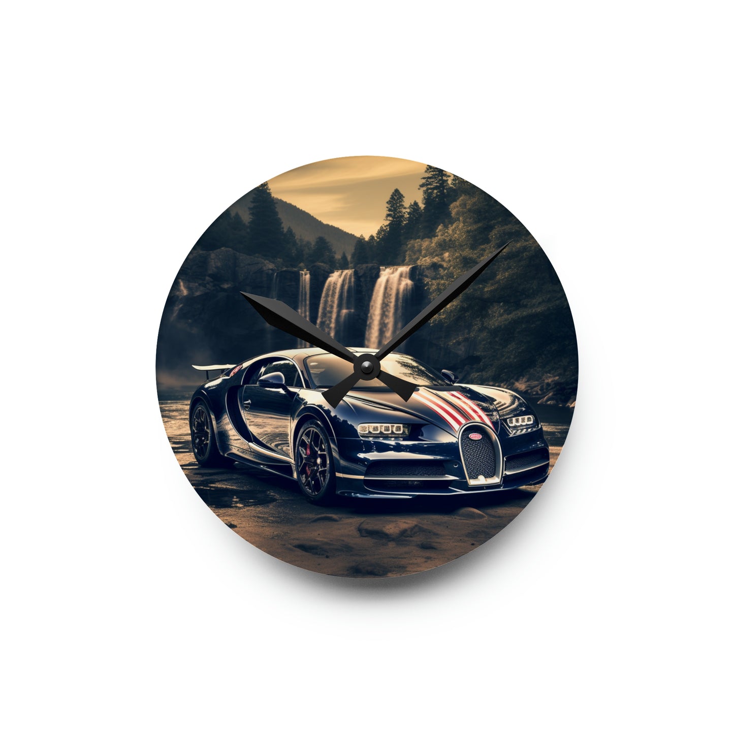 Acrylic Wall Clock Bugatti Waterfall 2