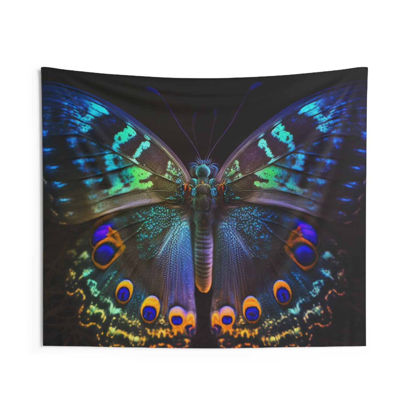 Indoor Wall Tapestries Neon Hue Butterfly 3