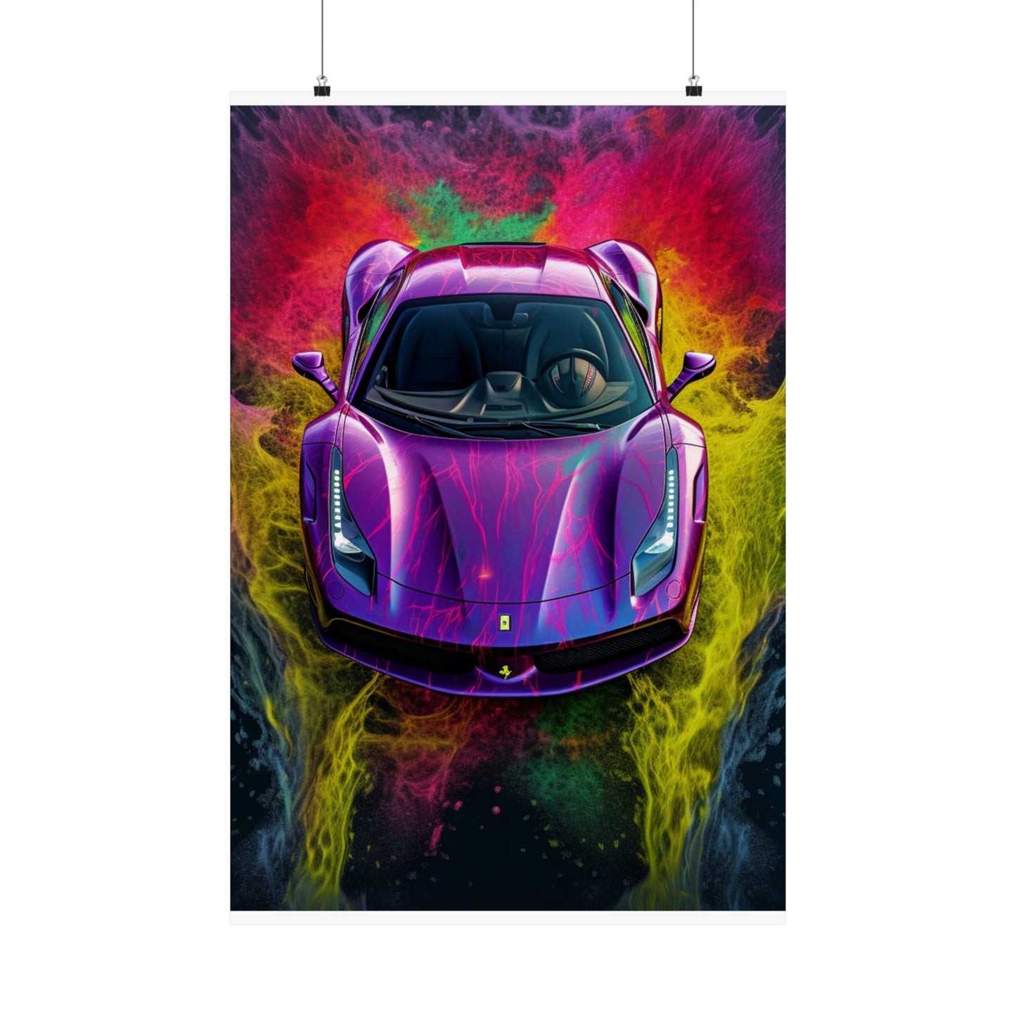 Premium Matte Vertical Posters Farrari Water 3