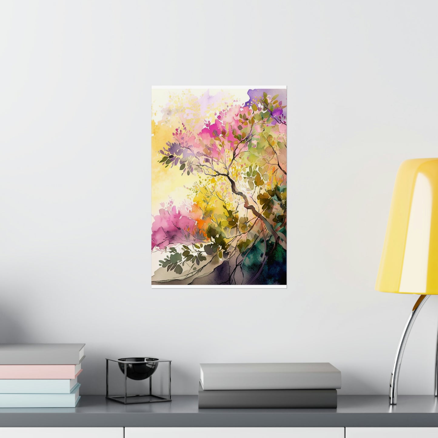 Premium Matte Vertical Posters Mother Nature Bright Spring Colors Realistic Watercolor 2