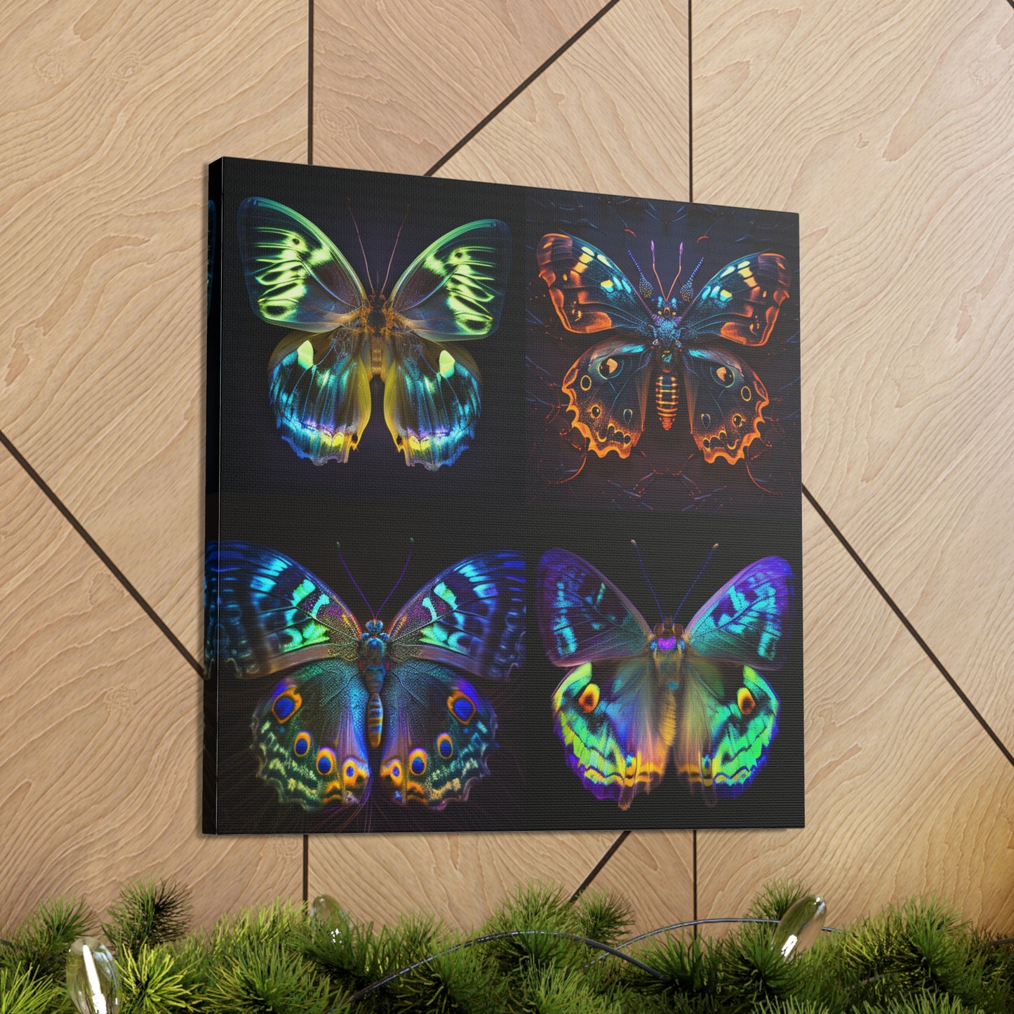 Canvas Gallery Wraps Neon Hue Butterfly 5