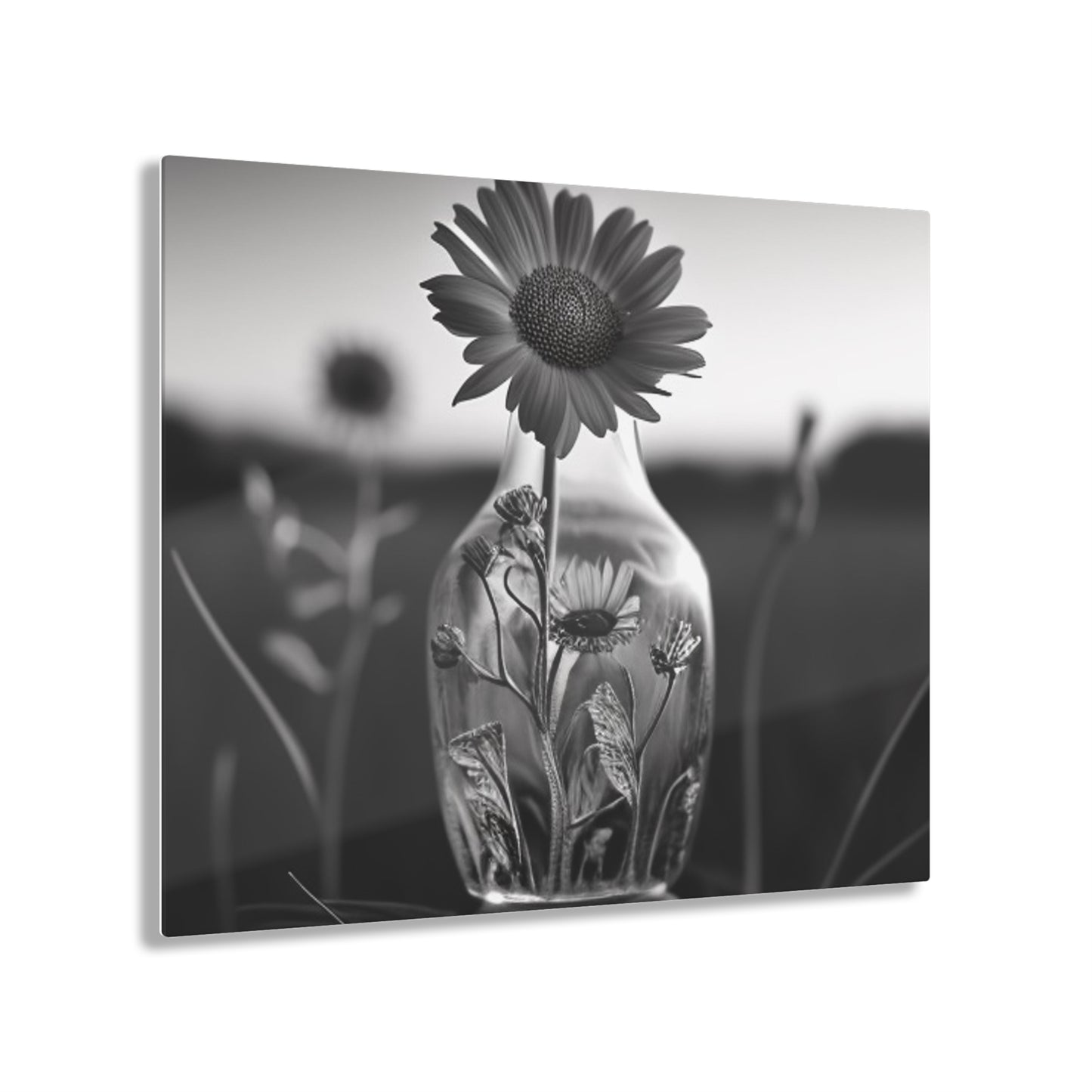 Acrylic Prints Yellw Sunflower in a vase 2