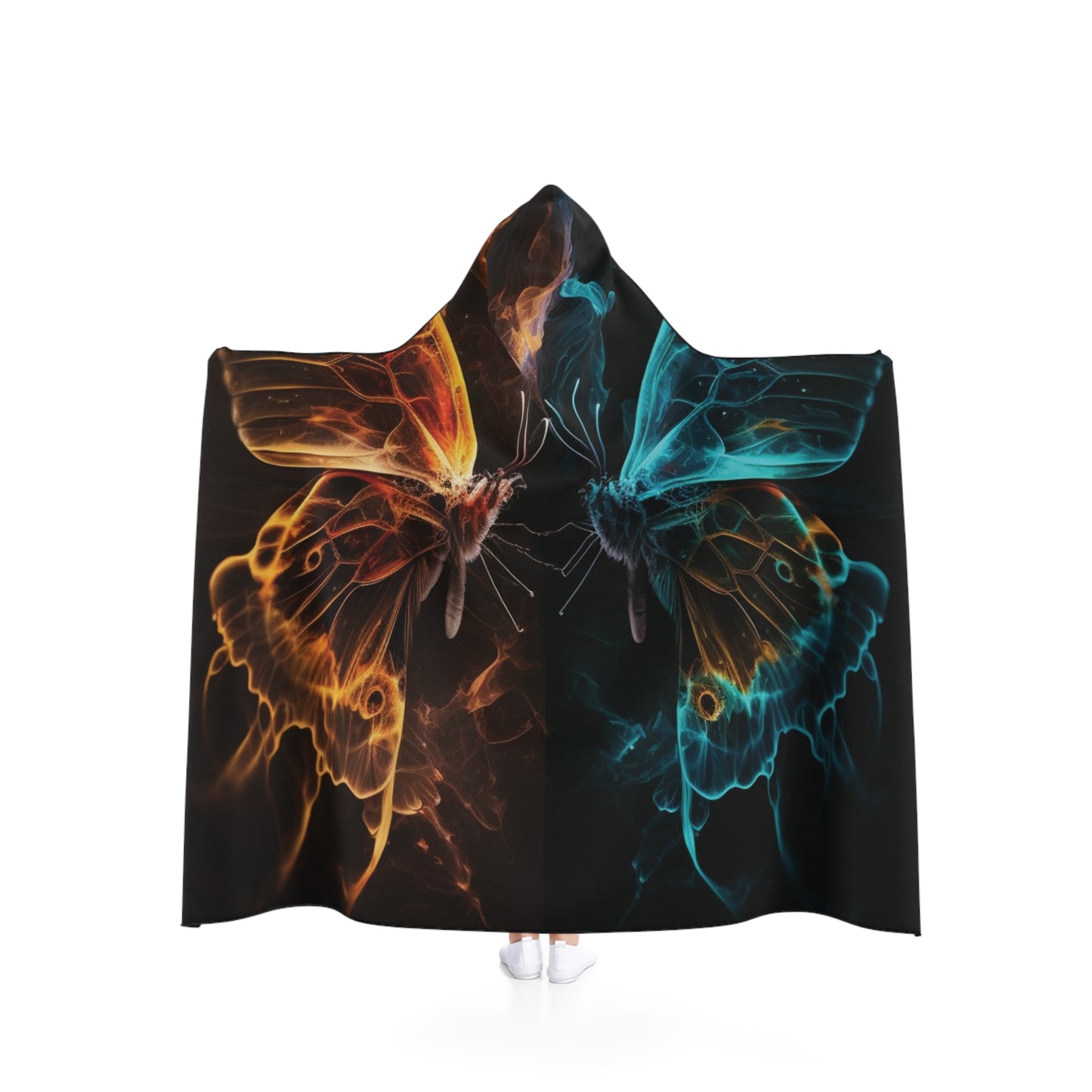 Hooded Blanket Kiss Neon Butterfly 6