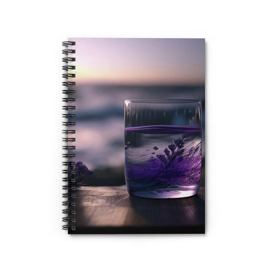 Spiral Notebook - Ruled Line Lavender in a vase 4