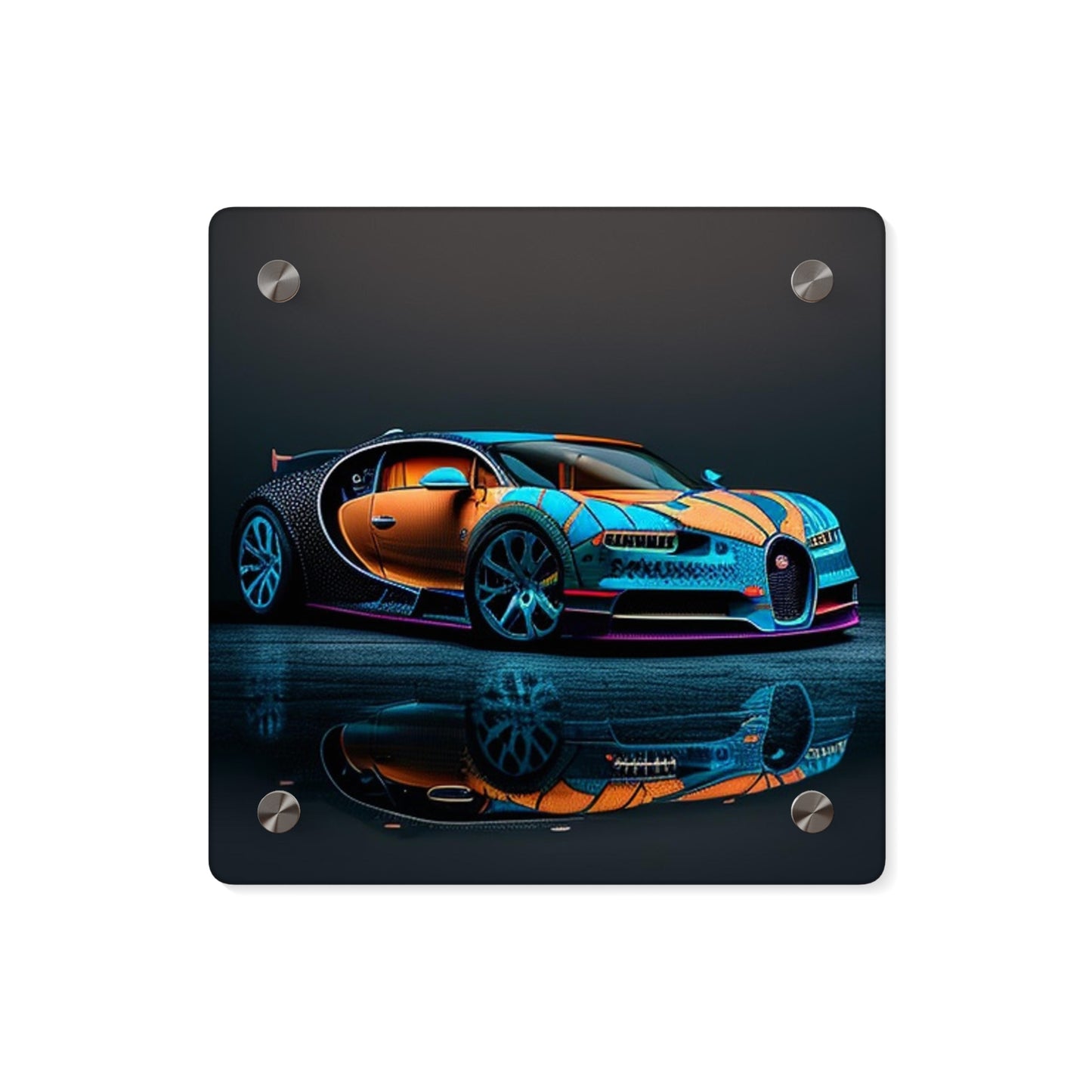 Acrylic Wall Art Panels Bugatti Blue 1