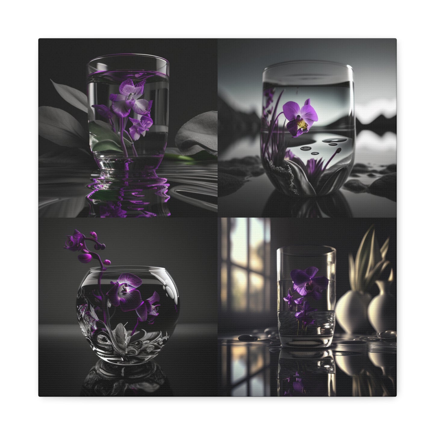 Canvas Gallery Wraps Purple Orchid Glass vase 5