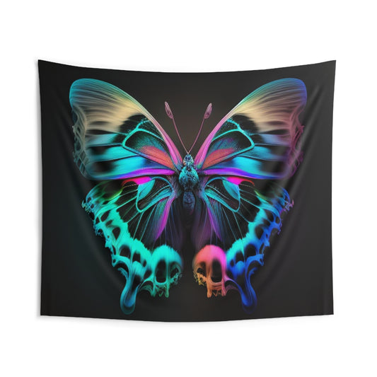 Indoor Wall Tapestries Neon Butterfly Fusion 2