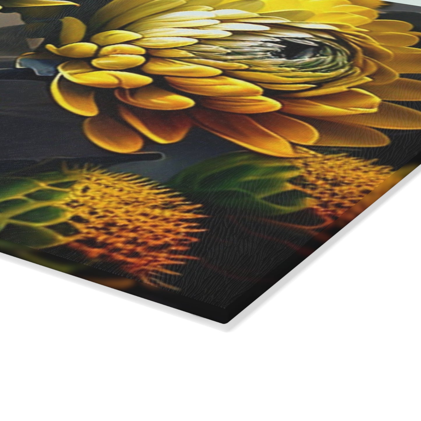 Glass Cutting Board Yellow Hermosas Flores Amarillas 2