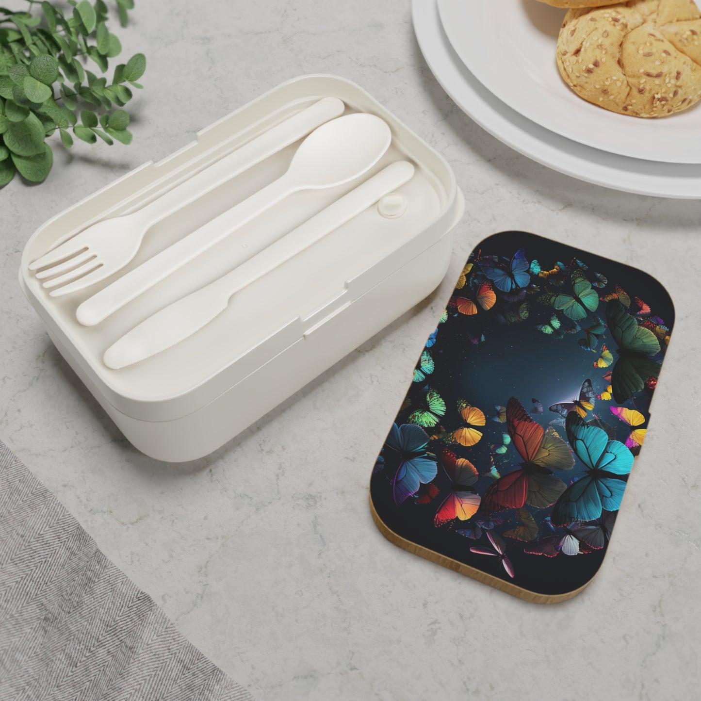 Bento Lunch Box Moon Butterfly 3