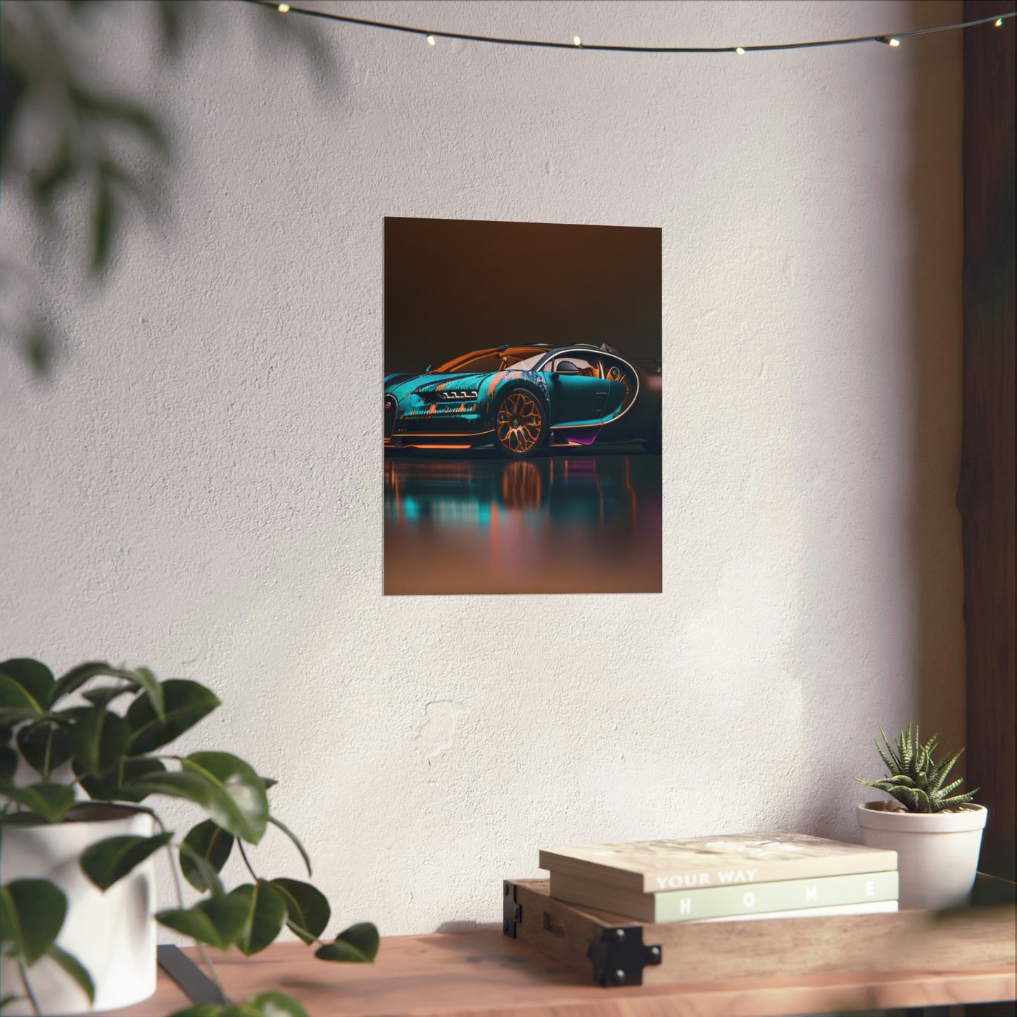 Premium Matte Vertical Posters Bugatti Blue 2