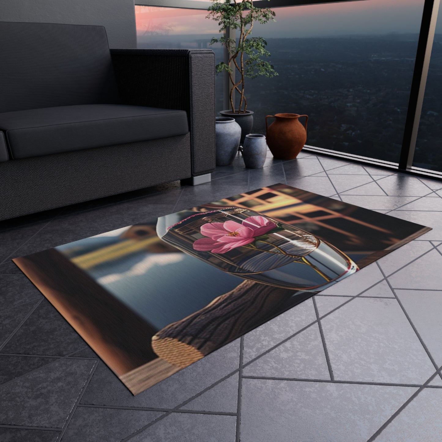 Outdoor Rug  Pink Magnolia 4