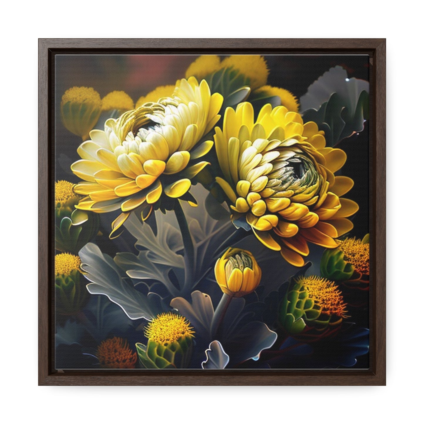 Gallery Canvas Wraps, Square Frame Yellow Hermosas Flores Amarillas 2